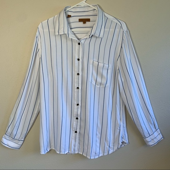 Jachs Girlfriend Long Sleeve Button Down Pinstripe - Picture 7 of 14